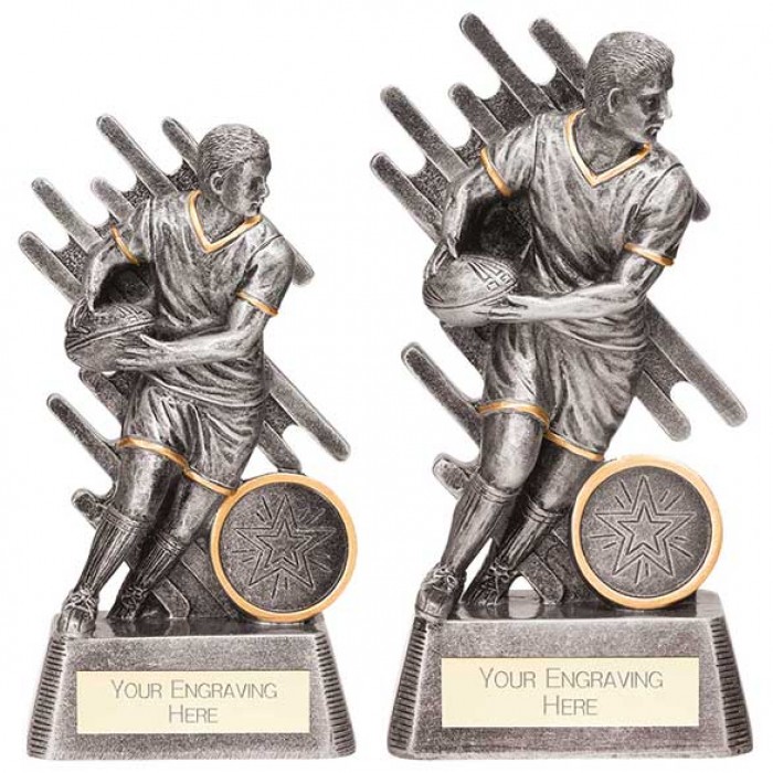 FOCUS MALE RUGBY AWARD - 2 SIZES - 13CM & 15CM